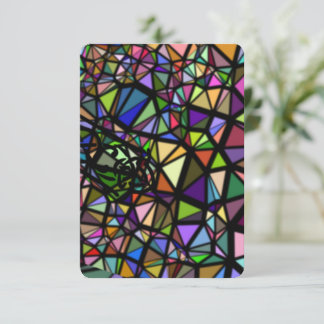 Colourful Church Stained Glass Colours Thank You Card