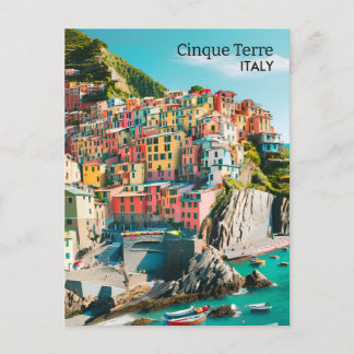Colourful Cinque Terre, Italy - Customizable Photo Postcard
