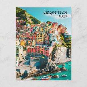 Colourful Cinque Terre, Italy - Customizable Photo Postcard