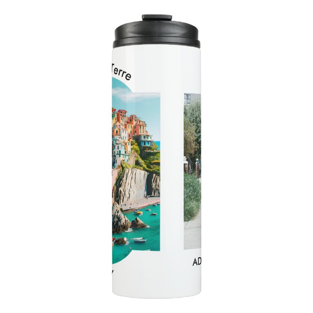 Colourful Cinque Terre, Italy - Customizable Photo Thermal Tumbler (Front)