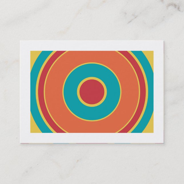 Colourful  Circle 05 (Bordered) Business Card (Front)