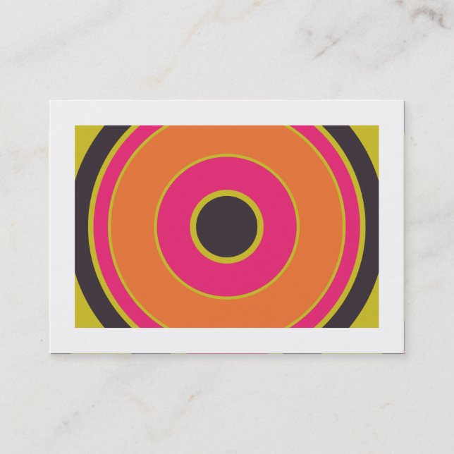 Colourful  Circle 06 (Bordered) Business Card (Front)