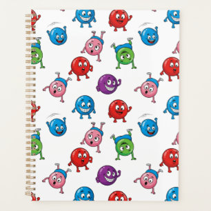Colourful Circle Characters Planner