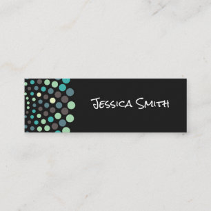 Colourful   Circle Dot Pattern   Modern Art Mini Business Card