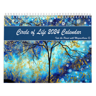 Colourful Circle of Life Tree Art 2024 Calendar