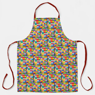 Colourful Circle on Colourful Rectangle Apron
