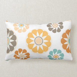 Colourful Circle Paper Flower Patterns Lumbar Pillow