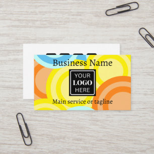 Colourful Circle Party Business Card