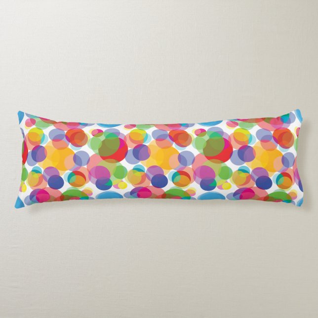 Colourful Circle Pattern Body Pillow (Front)