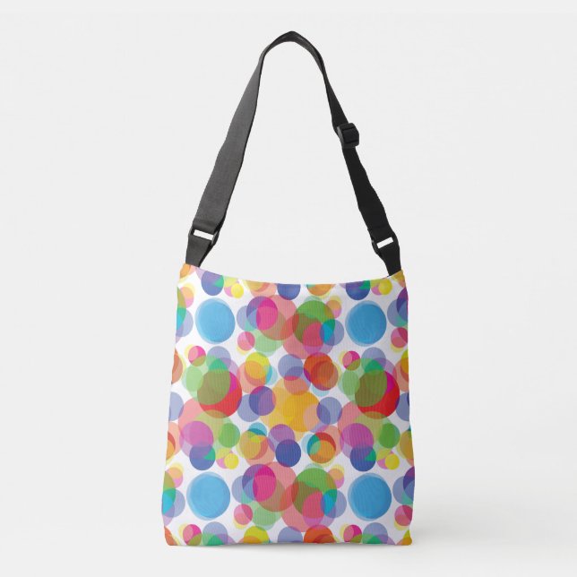 Colourful Circle Pattern Crossbody Bag (Front)