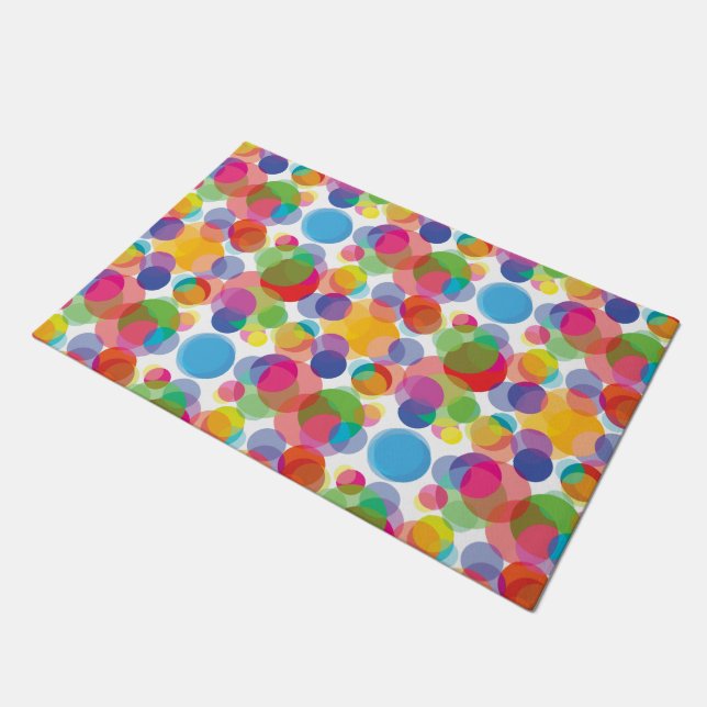 Colourful Circle Pattern Doormat (Angled)