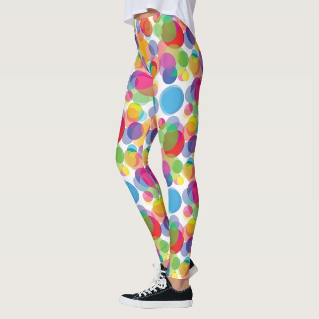 Colourful Circle Pattern Leggings (Left)