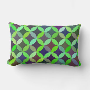 Colourful Circle Star Quilt Pattern Lumbar Pillow