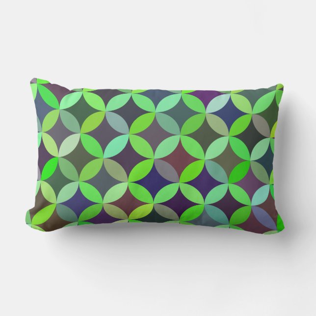 Colourful Circle Star Quilt Pattern  Lumbar Pillow (Front)