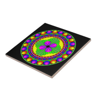 Colourful circle tile