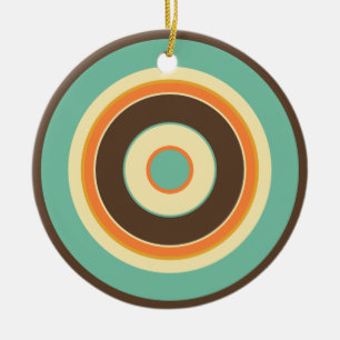 Colourful Circles 02 Ceramic Ornament