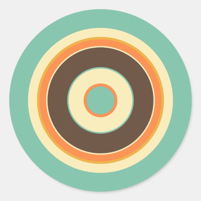Colourful Circles 02 Classic Round Sticker (Front)