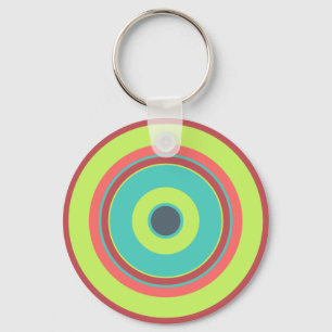 Colourful Circles 04 Keychain
