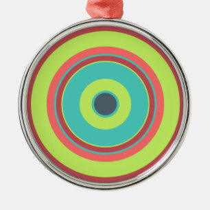 Colourful Circles 04 Metal Ornament