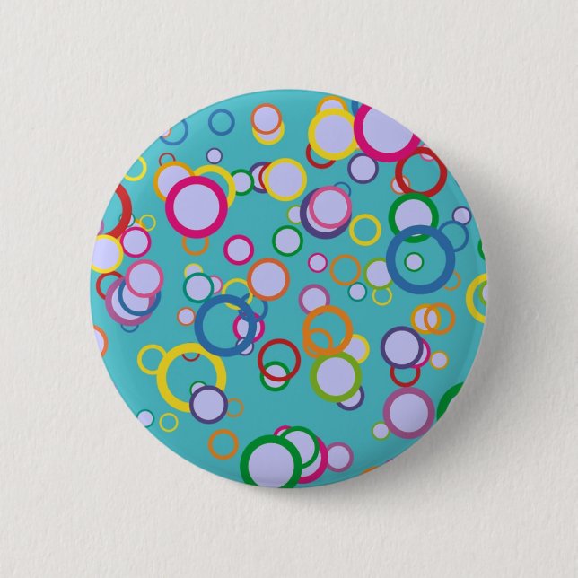 Colourful Circles 2 Inch Round Button (Front)