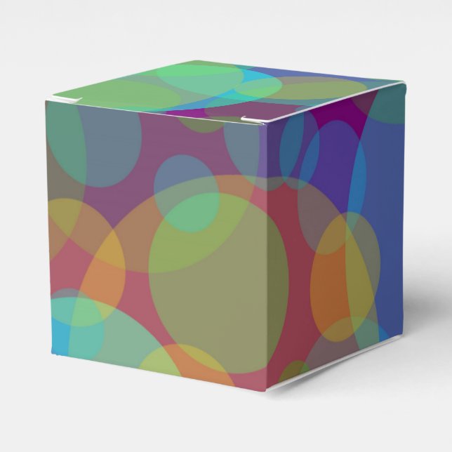 Colourful Circles Abstract Art Favor Box (Front Side)