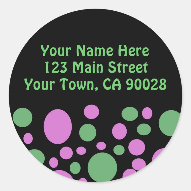 Colourful Circles Address Label (Front)