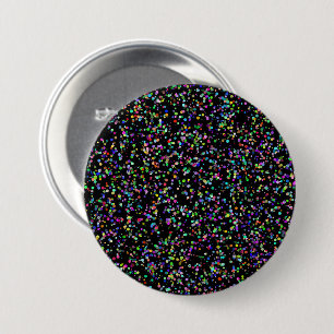 Colourful circles bubbles on black unique pattern 3 inch round button