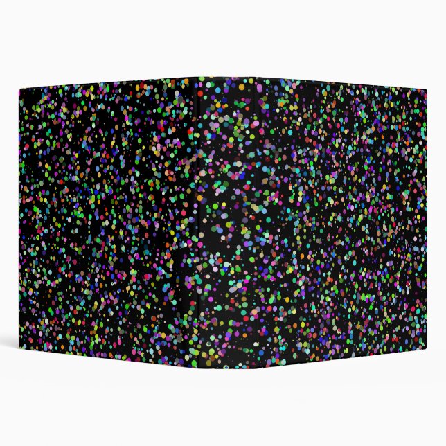 Colourful circles bubbles on black unique pattern binder (Background)