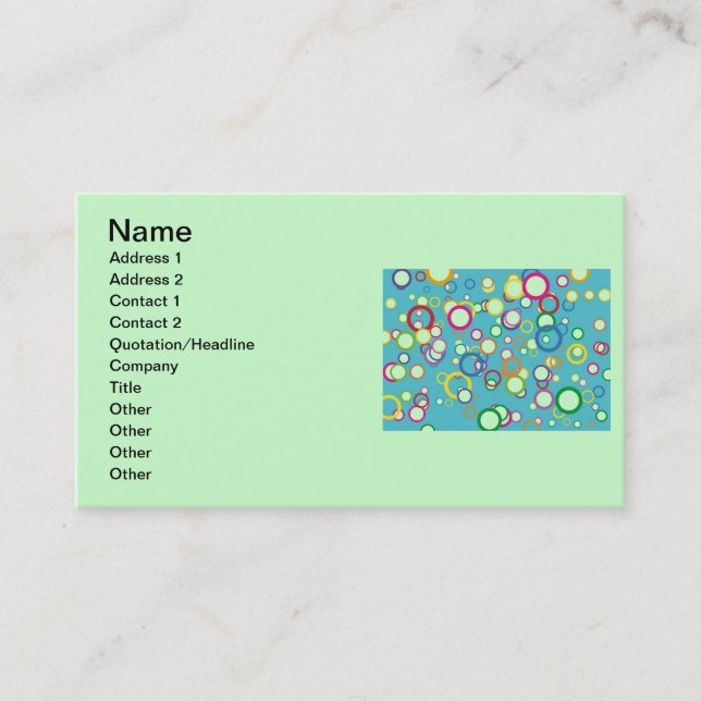 Colourful Circles Business Card (Front)