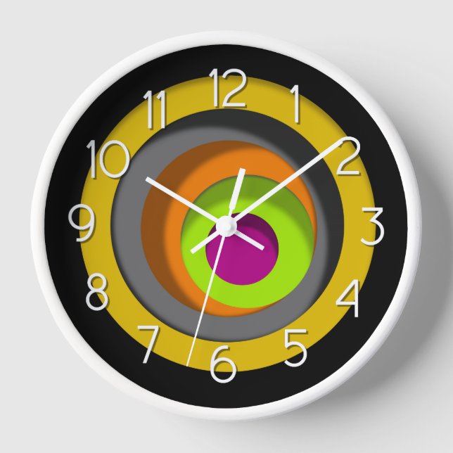 Colourful Circles Clock (Front)