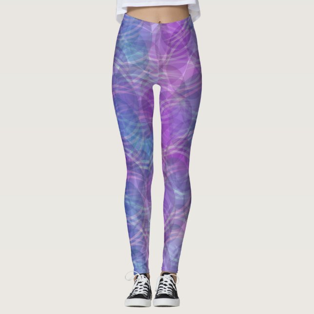 Colourful circles design Leggings (Front)