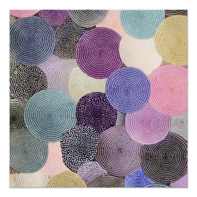 Colourful Circles Design Poster (Front)