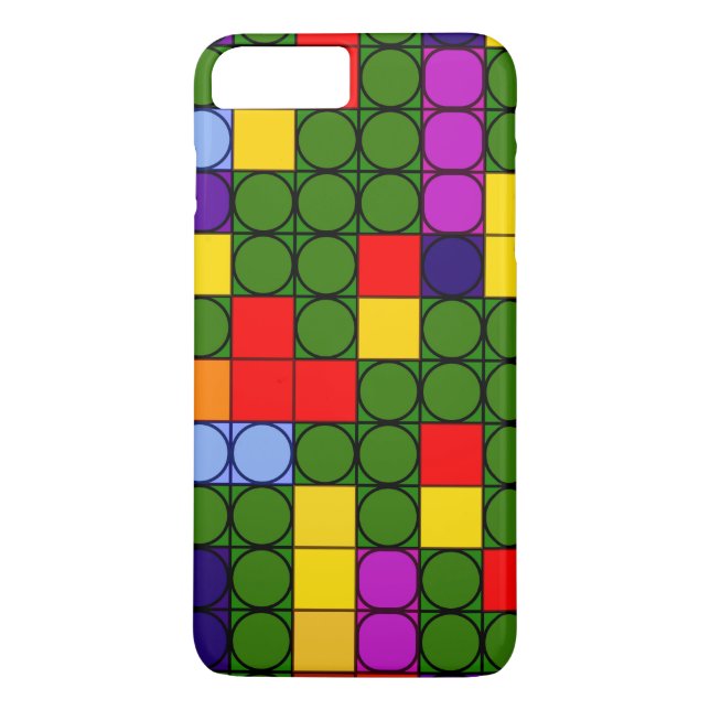 Colourful circles in squares Case-Mate iPhone case (Back)