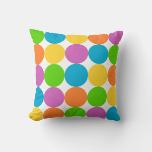 Colourful Circles Kids Throw Pillow