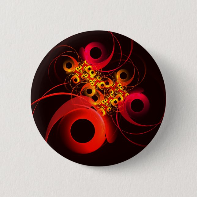 Colourful Circles Modern Abstract Art Pattern #08 2 Inch Round Button (Front)