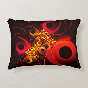 Colourful Circles Modern Abstract Art Pattern #08 Accent Pillow