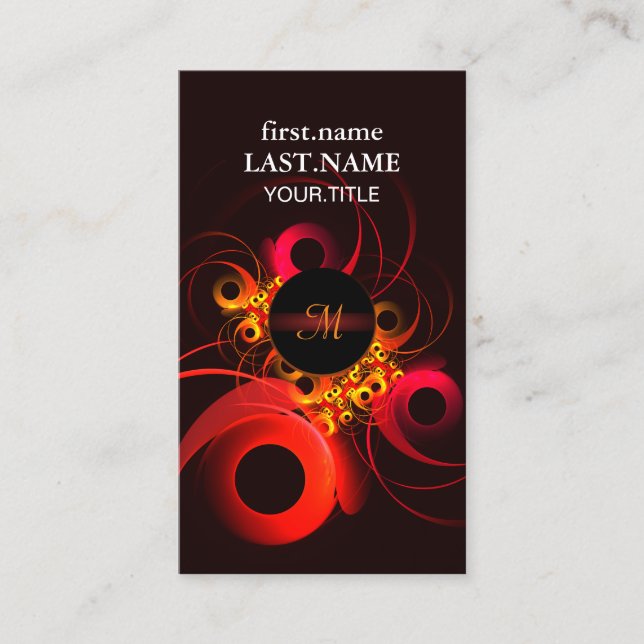 Colourful Circles Modern Abstract Art Pattern #08 Business Card (Front)