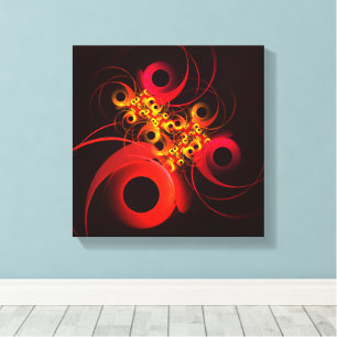 Colourful Circles Modern Abstract Art Pattern #08 Canvas Print