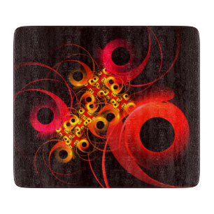 Colourful Circles Modern Abstract Art Pattern #08 Cutting Board