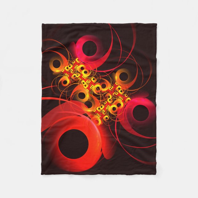 Colourful Circles Modern Abstract Art Pattern #08 Fleece Blanket (Front)