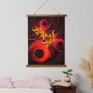 Colourful Circles Modern Abstract Art Pattern #08 Hanging Tapestry