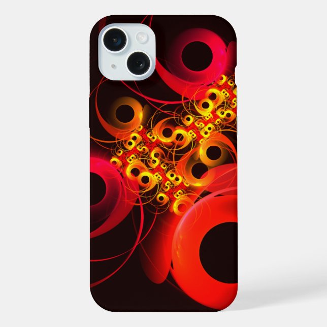 Colourful Circles Modern Abstract Art Pattern #08 iPhone Case (Back)