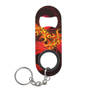 Colourful Circles Modern Abstract Art Pattern #08 Keychain Bottle Opener