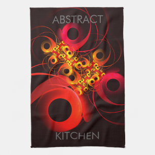 Colourful Circles Modern Abstract Art Pattern #08 Kitchen Towel