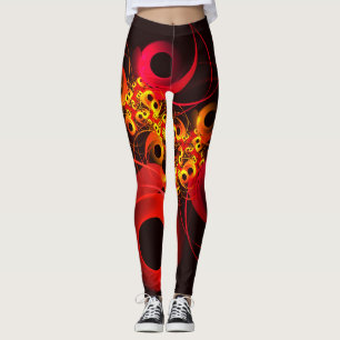 Colourful Circles Modern Abstract Art Pattern #08 Leggings