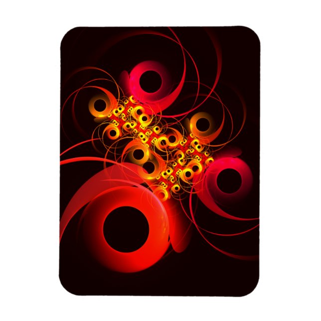 Colourful Circles Modern Abstract Art Pattern #08 Magnet (Vertical)