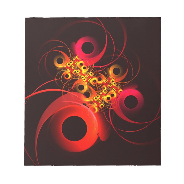 Colourful Circles Modern Abstract Art Pattern #08 Notepad (Front)