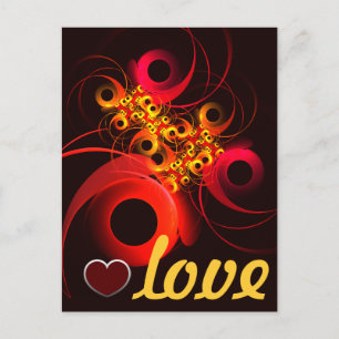 Colourful Circles Modern Abstract Art Pattern #08 Postcard
