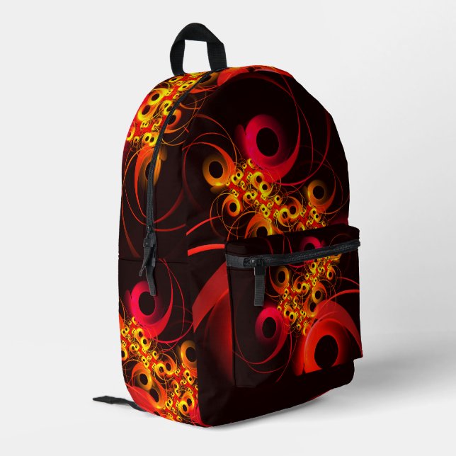 Colourful Circles Modern Abstract Art Pattern #08 Printed Backpack (Back Corner Left)