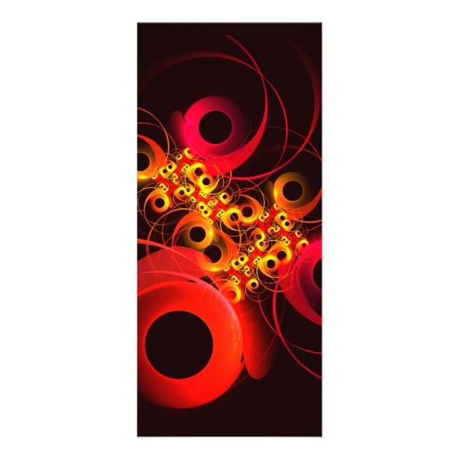 Colourful Circles Modern Abstract Art Pattern #08 Rack Card (Front)